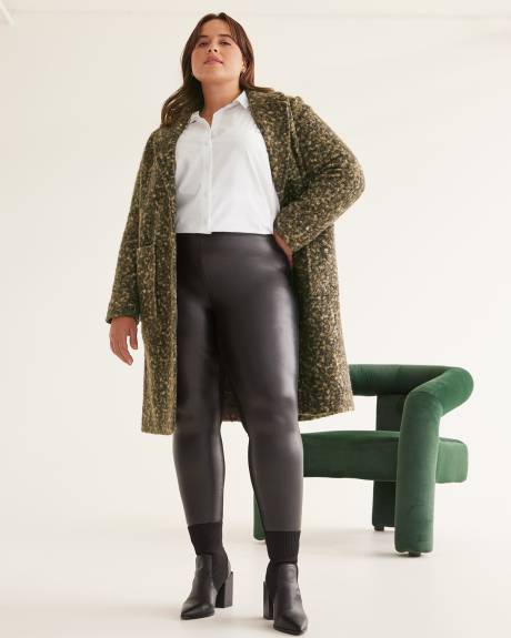 Fashion Faux Leather and Ponte de Roma Legging - PENN. Essentials