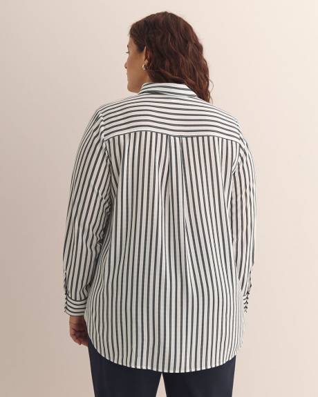 Dobby Buttoned Down Tunic Shirt