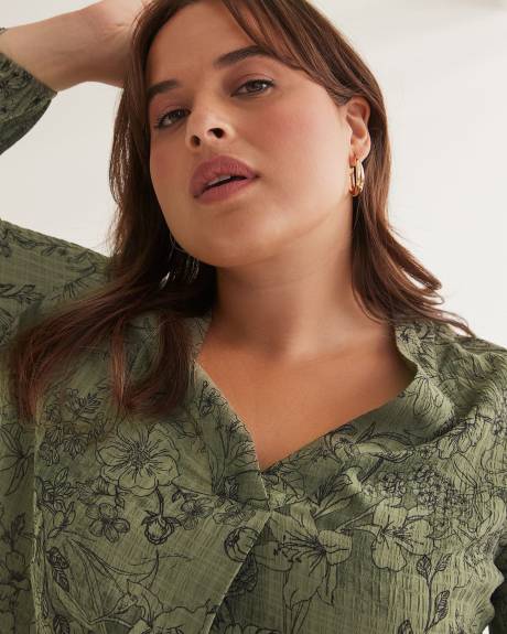 Blouse tunique avec manches ballons