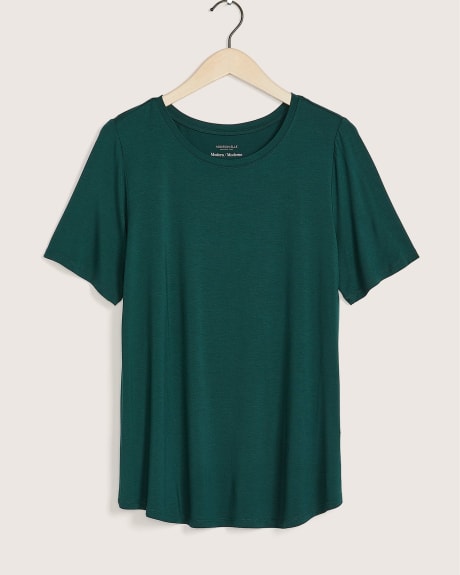 Responsible, Solid Modern-Fit Crew Neck Tee - Addition Elle
