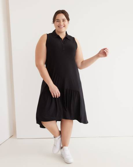 Sleeveless Polo Midi Dress - Active Zone