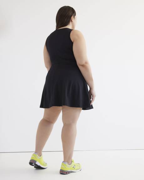 Printed Sleeveless Knit Dress with Undershort - Active Zone