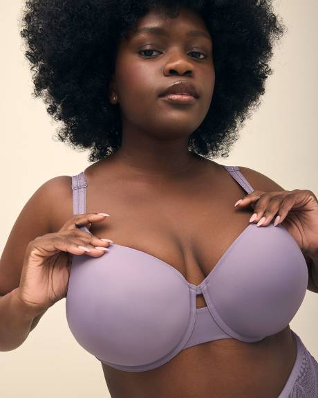 Breathable Underwire T-Shirt Bra with Lace - ti Voglio