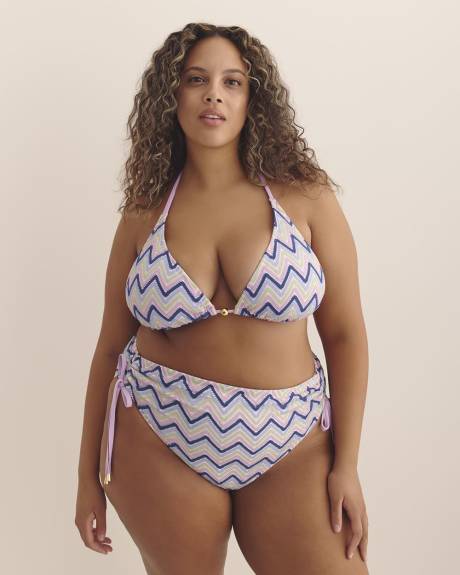 Multicolour Mesh Triangle Bikini Top