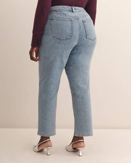 Embellished High-Rise Mom Jeans - Addition Elle