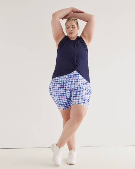 Floral Gingham Bike Short - Active Zone
