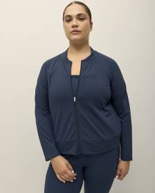Manteau zippé court en tricot côtelé - Active Zone