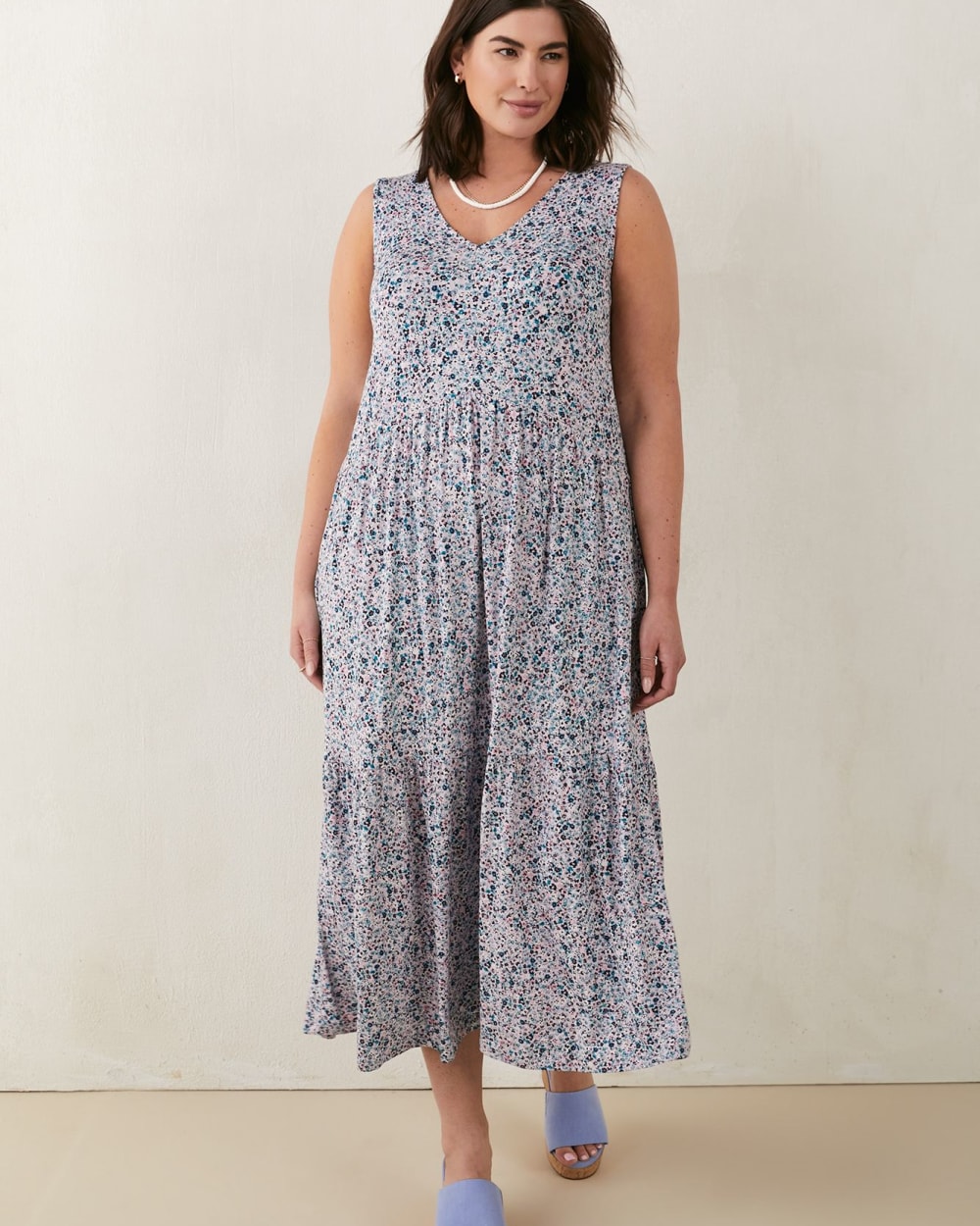 Responsible, Tiered Sleeveless Maxi Dress, Printed | Penningtons