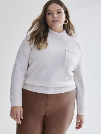 Sweater with Chest Pocket - Addition Elle