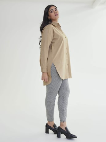 Poplin Long-Sleeve Oversized Shirt - Addition Elle
