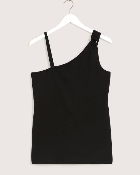 Camisole noire à bretelles asymétriques - Addition Elle