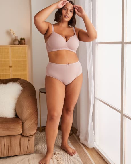 Wireless Plunge Bra With Mesh At Back - Déesse Collection
