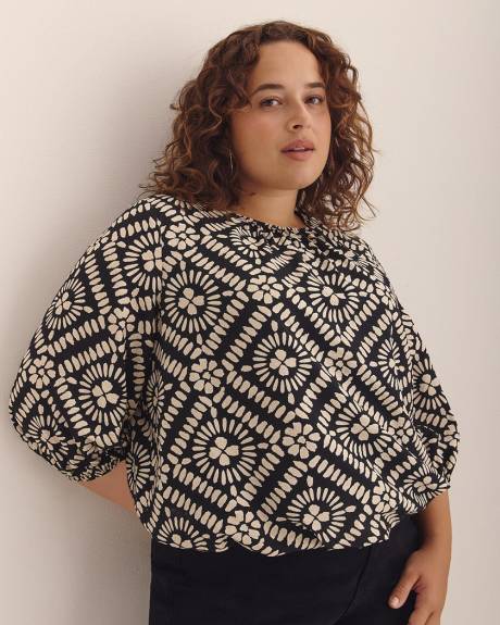 Bubble-Hem Blouse