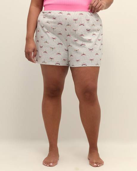 Ensemble de pyjama camisole et boxer en tricot côtelé rose - ti Voglio