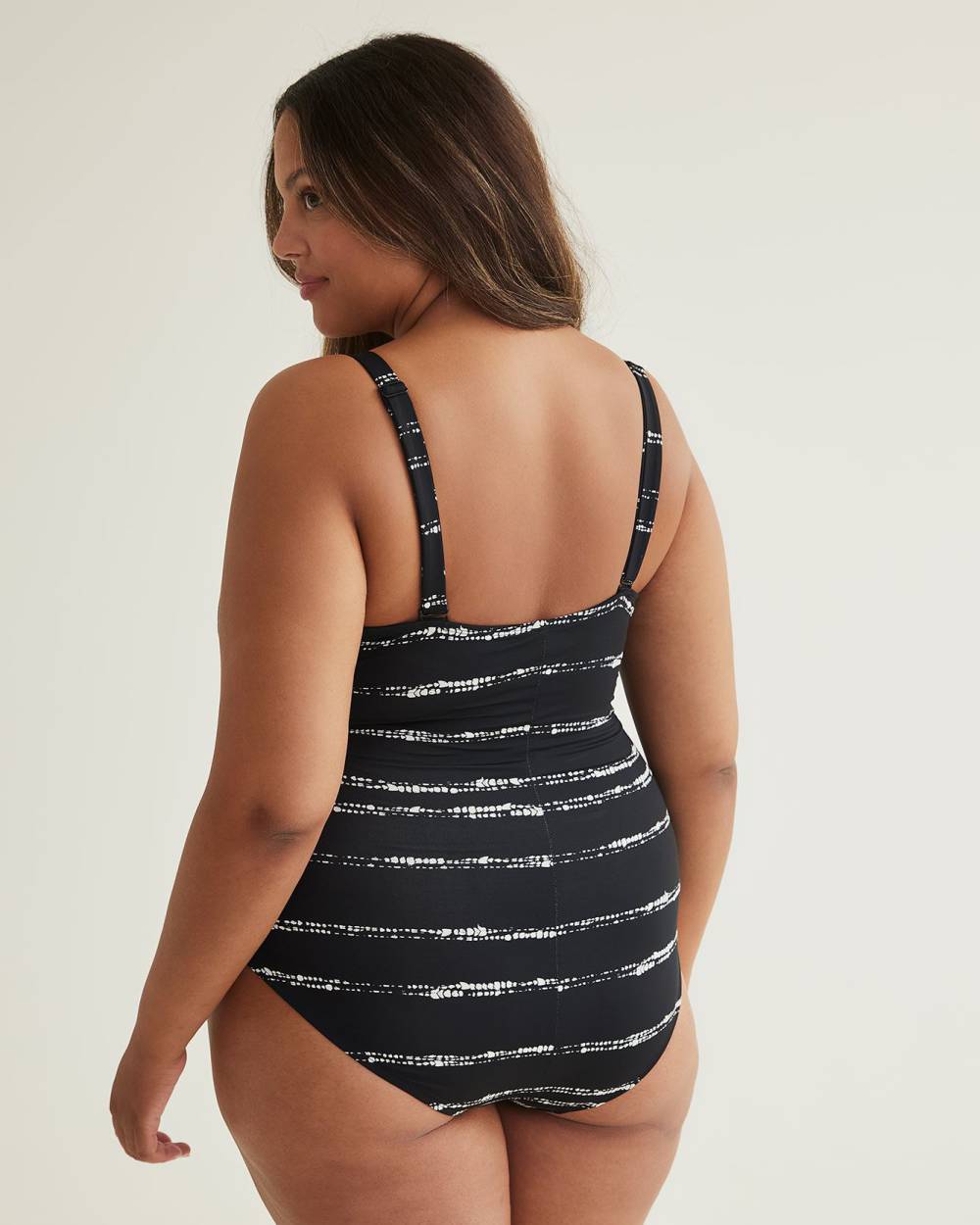 Black high cut swimsuit deals