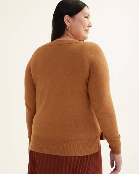 Fine Gauge Cotton Blend Sweater