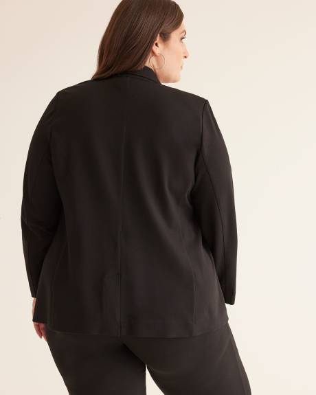 Black Ponte de Roma Jacket with Low Lapels