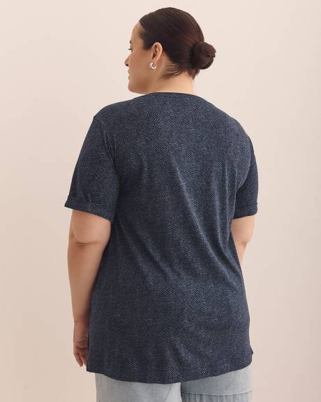 T-shirt col en V, coupe boyfriend - Essentiels PENN.