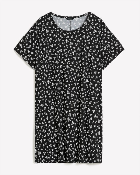 Floral Printed Short Sleepshirt - ti Voglio
