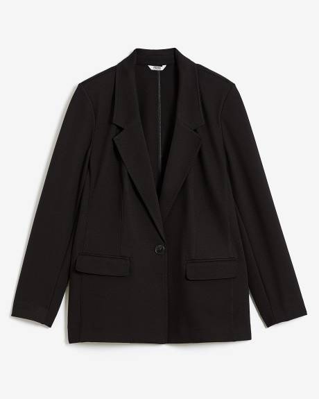 Black Ponte de Roma Jacket with Low Lapels