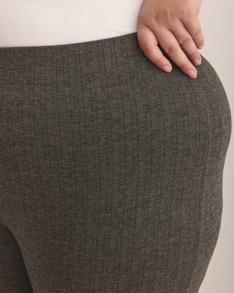 Legging gris à chevrons texturés