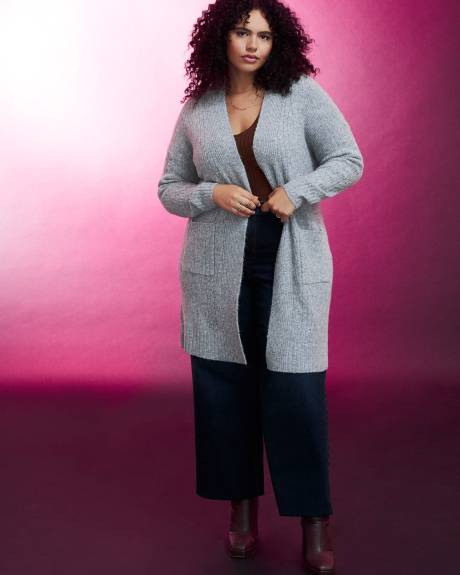 Cardigan côtelé aux genoux - Addition Elle