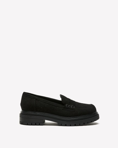 Extra Wide Width, Loafer with Perforated Material