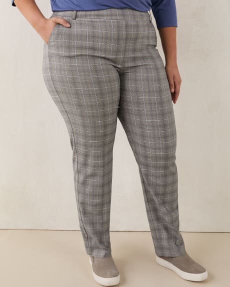 Petite, Plaid Savvy Fit Straight-Leg Pant - In Every Story