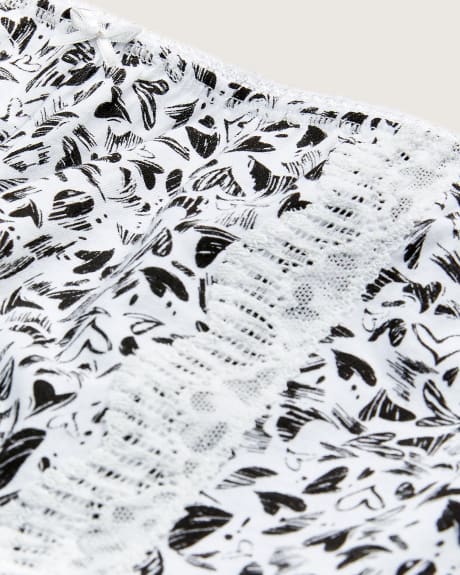 Culotte garçonne en coton imprimé avec dentelle - tiVOGLIO