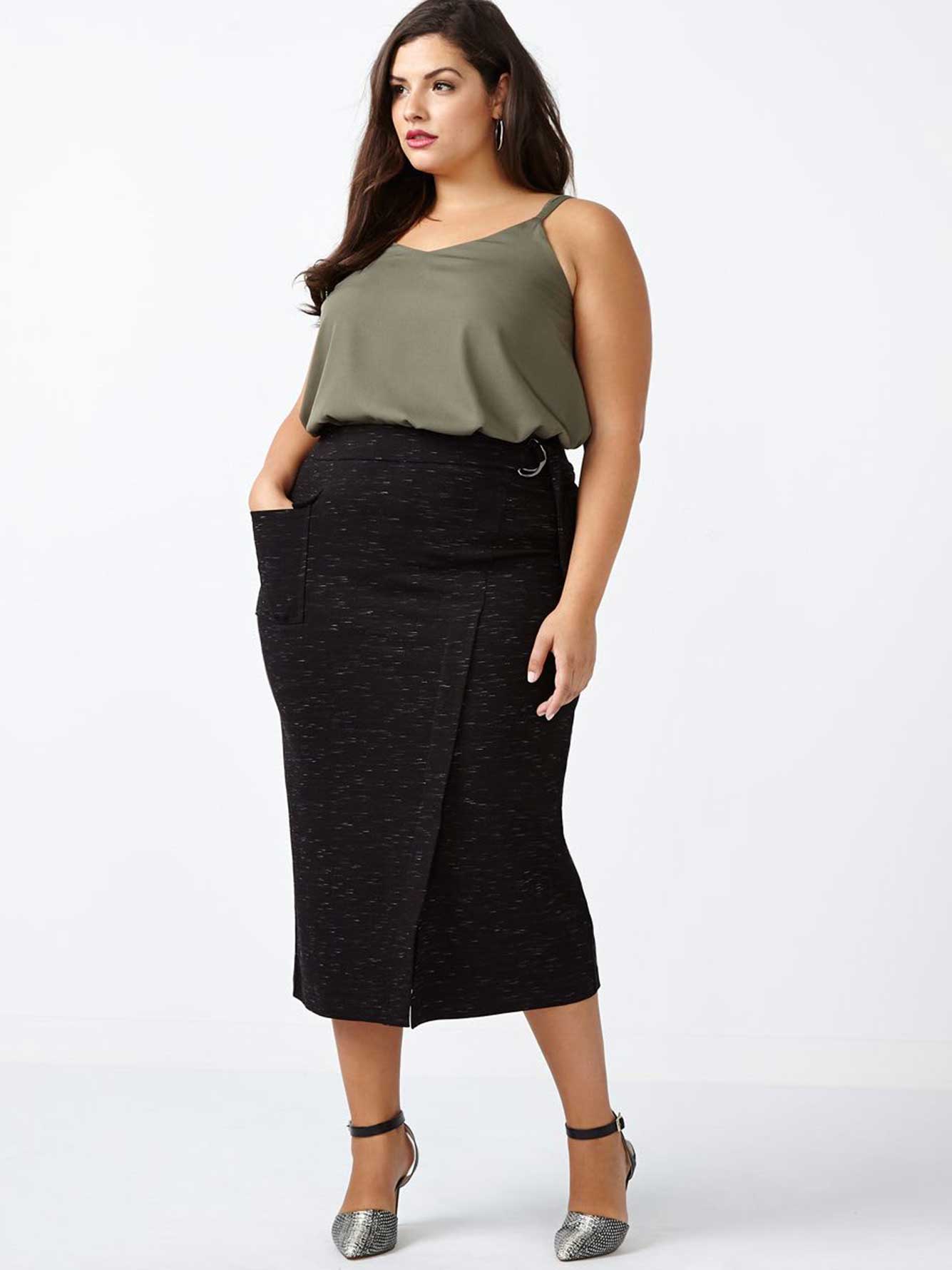 Belted Wrap Midi Skirt Penningtons