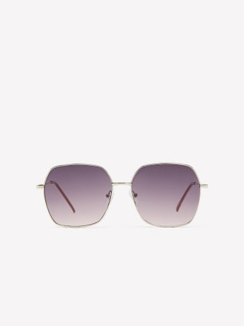 Geometrical Ombre Metal Sunglasses