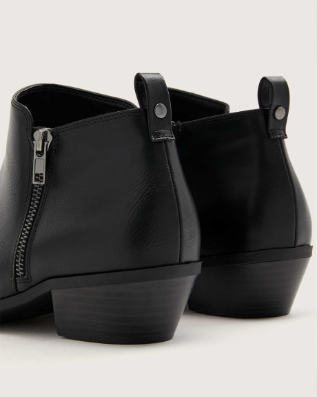 Extra Wide Width Ankle Bootie With Zipper - Addition Elle