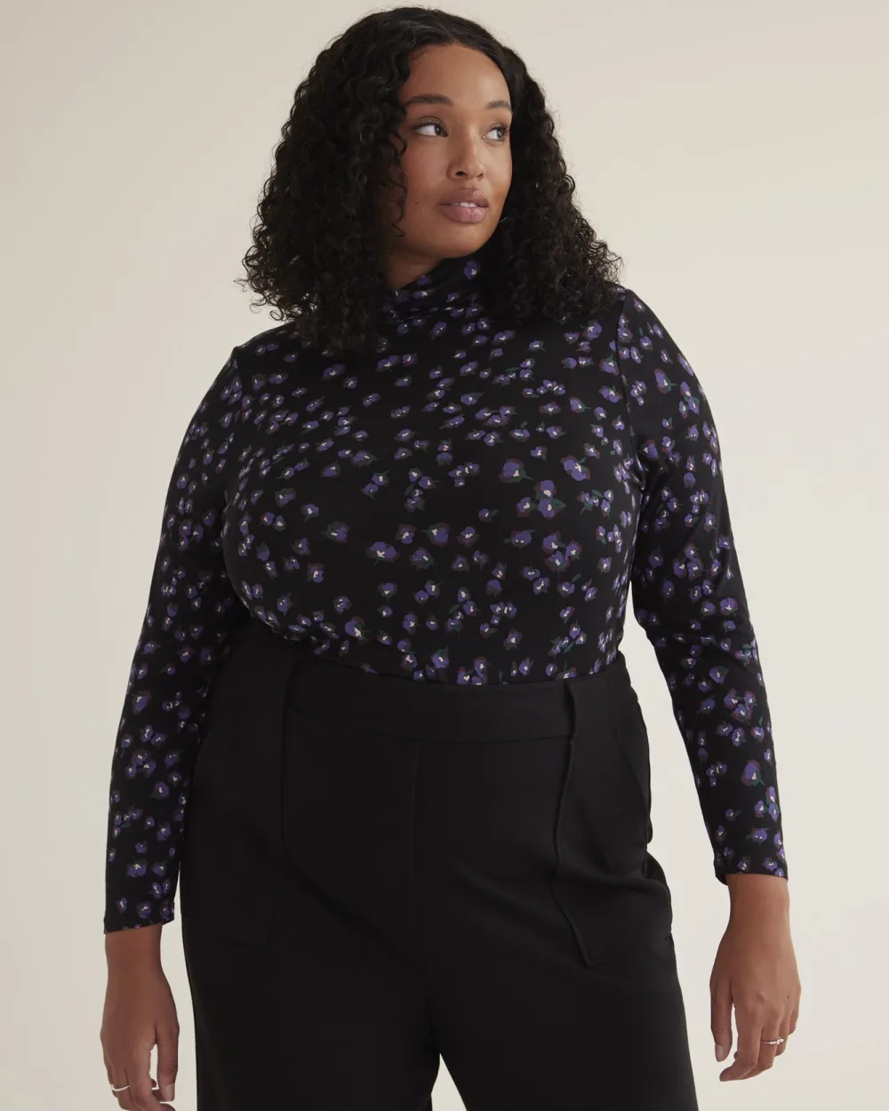 Basic long sleeve turtleneck deals