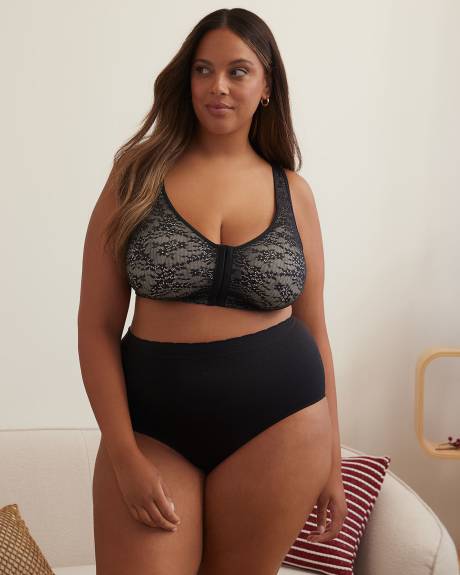 Soutien-gorge en dentelle noire avec fermeture avant, sans armatures - ti Voglio