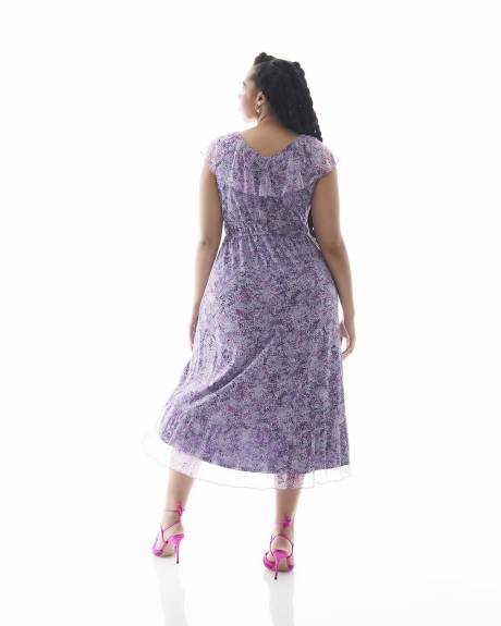 Robe midi cache-coeur fleurie - Addition Elle