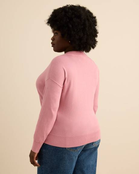 Responsible, Cotton-Blend Long-Sleeve V-Neck Sweater