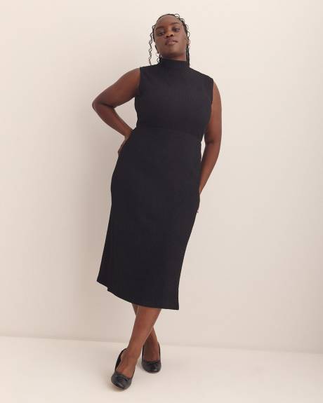 Robe mi-longue sans manches à col montant - Addition Elle