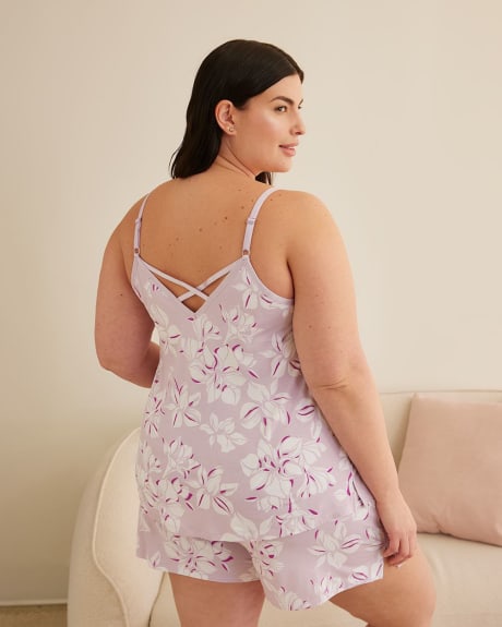 Camisole de pyjama à imprimé floral, tissu responsable - Déesse Collection