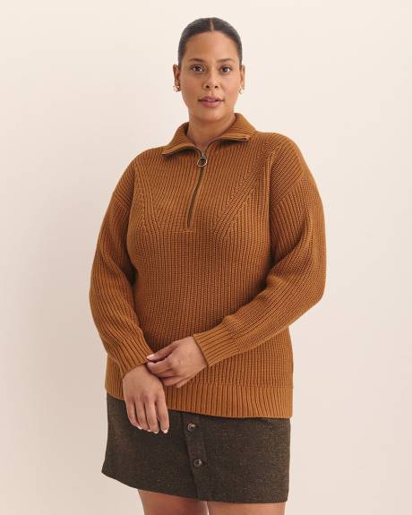 Half-Zip Knit Sweater