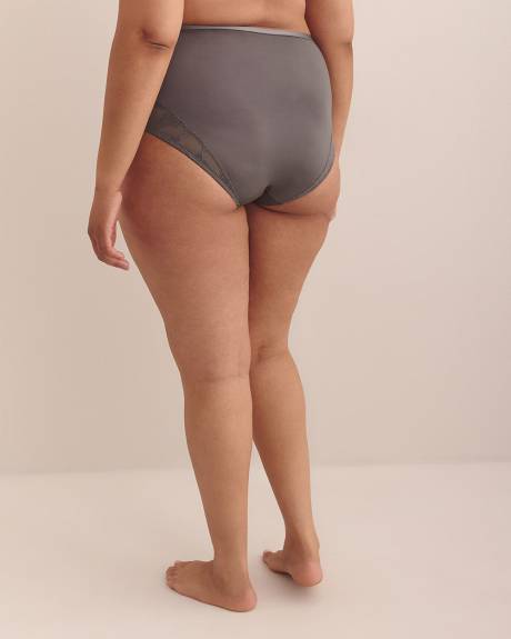 Light Control Grey Full Brief with Mesh - Déesse Collection