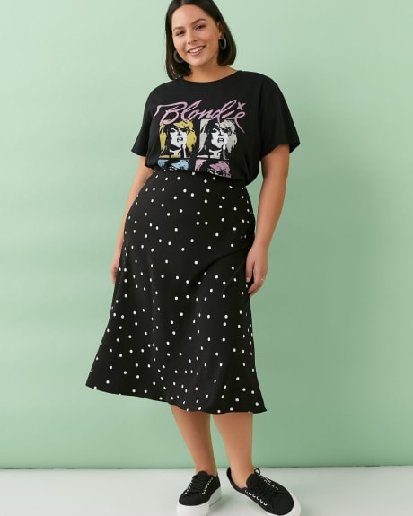 Printed Midi-Length Skirt - Addition Elle