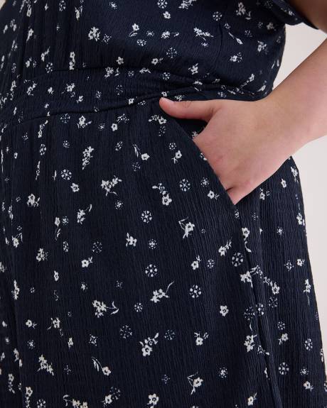 Romper with Short Flutter Sleeves