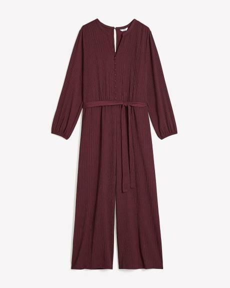 Maxi Wide-Leg Belted Jumpsuit