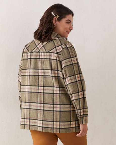 Brushed Plaid Shirt Jacket - In Every Story