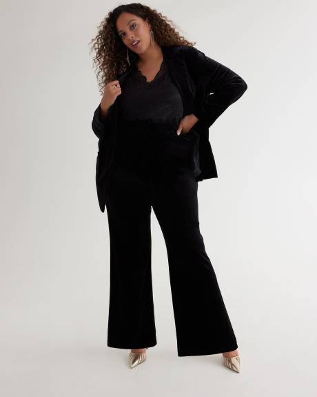 Flared-Leg Velvet Pant