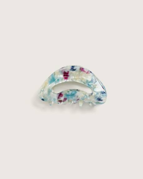 Grosse pince à cheveux multicolore à motif tortoise
