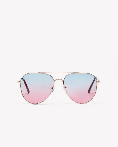 Coloured Lense Aviator Sunglasses