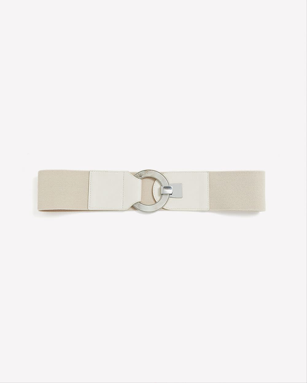 Wide Elastic Belt with Round Buckle Penningtons