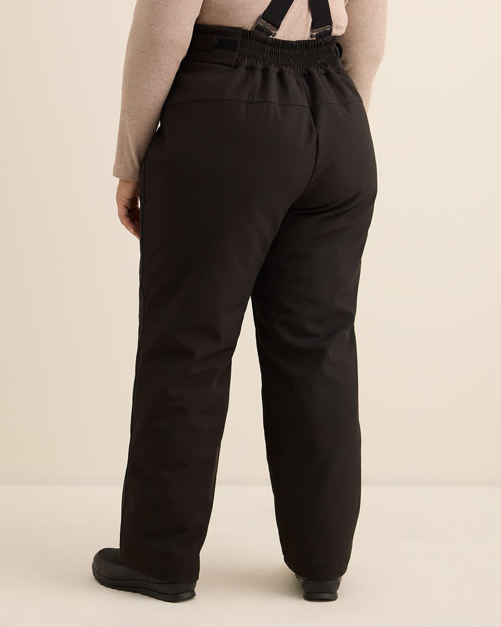 Black Snow Pants with Suspenders - Active Zone Black Snow Pants with Suspenders - Active Zone