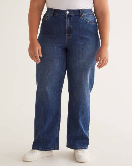 Responsible, Curvy-Fit High-Rise Wide-Leg Jeans, Dark Wash - d/C Jeans